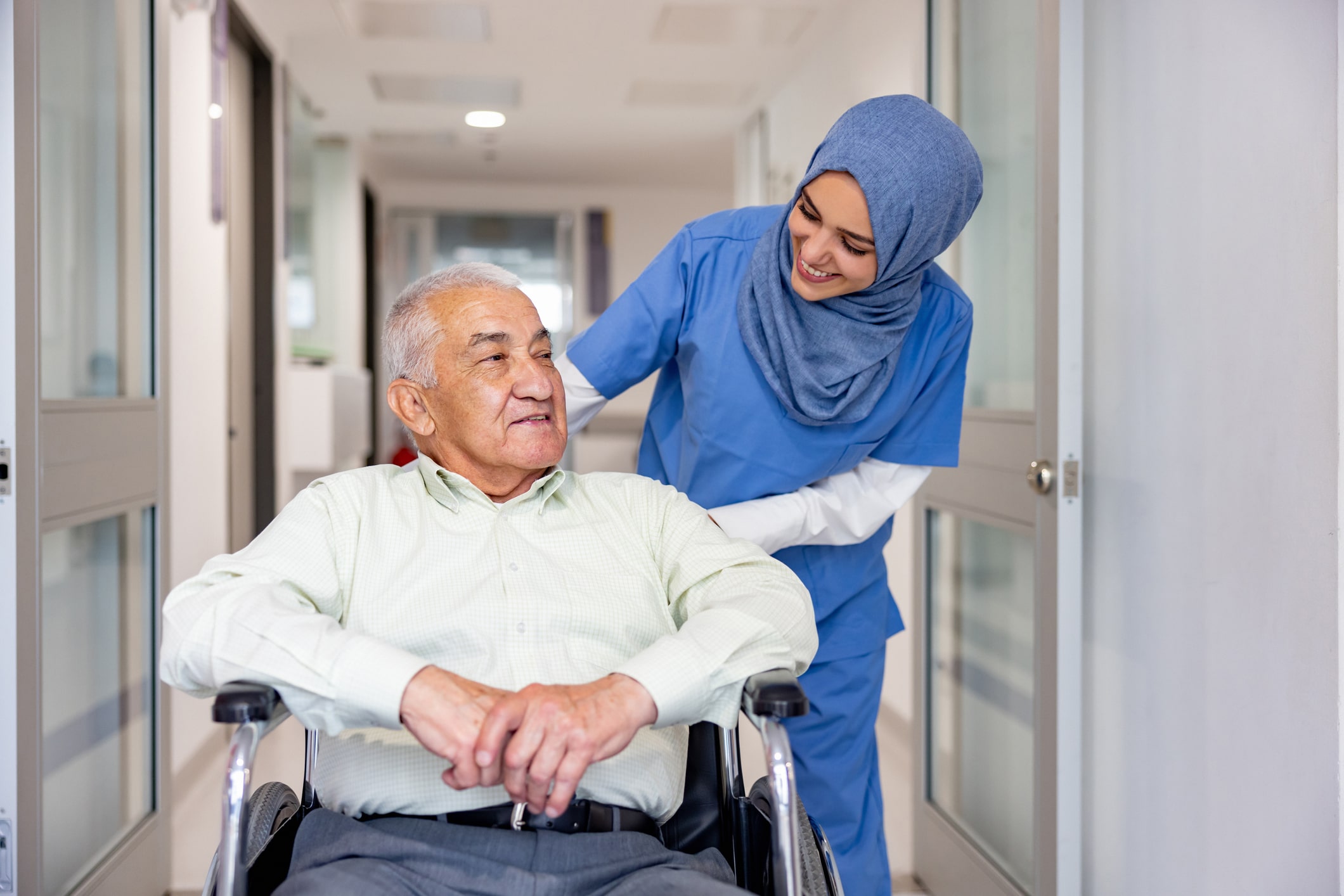 dialysis tech with patient