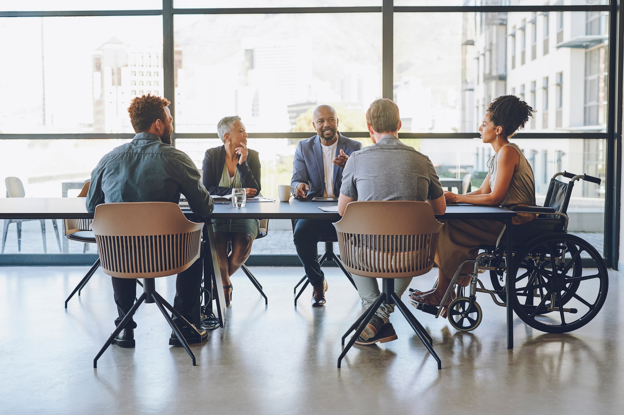 group of businesspeople at meeting group of businesspeople at meeting