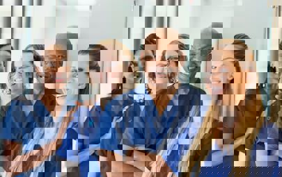 group of smiling nurses group of smiling nurses