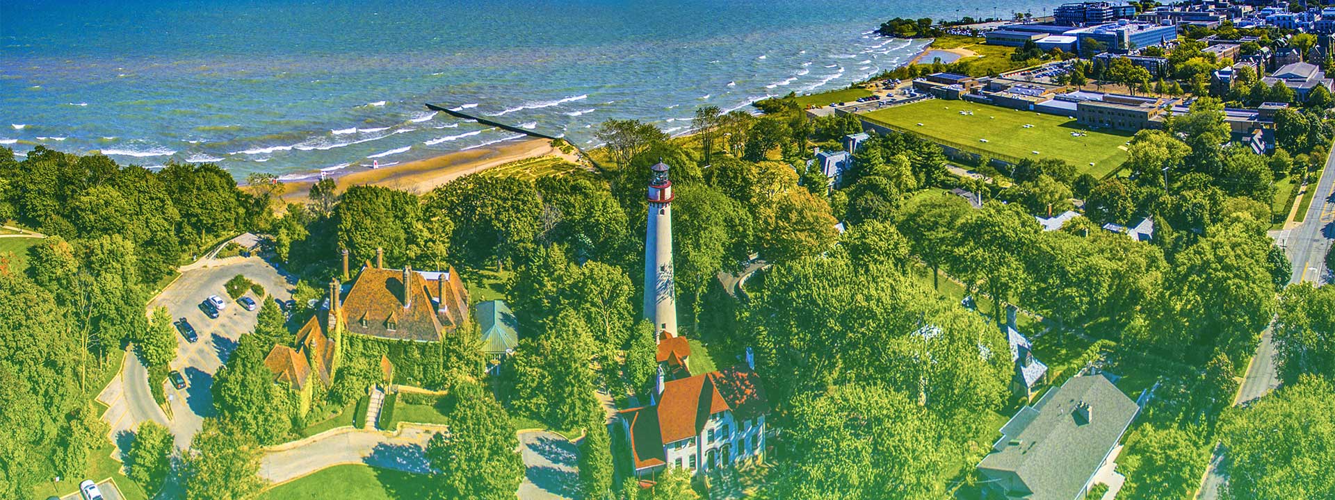 Illinois Town by Lake Michigan