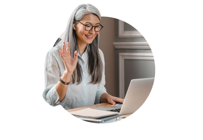 School teletherapist using Televate on her laptop. School teletherapist using Televate on her laptop.